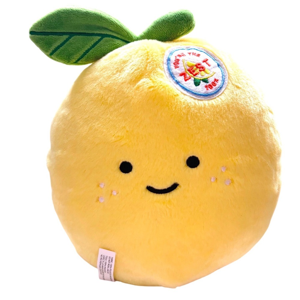 American Greetings You're the Zest Lemon Plush Yellow Smiley Stuffed Animal 7"